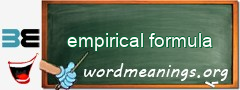 WordMeaning blackboard for empirical formula